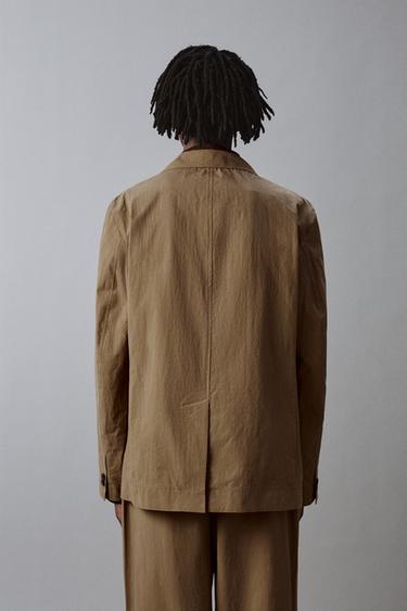 RELAXED FIT DOUBLE-BREASTED BLAZER - Light camel by Zara - Image 2