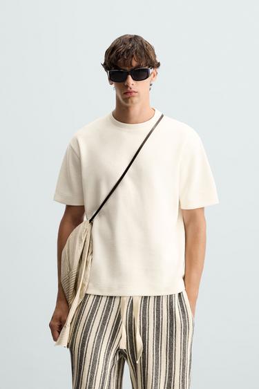 TEXTURED SWEATSHIRT - Oyster-white by Zara