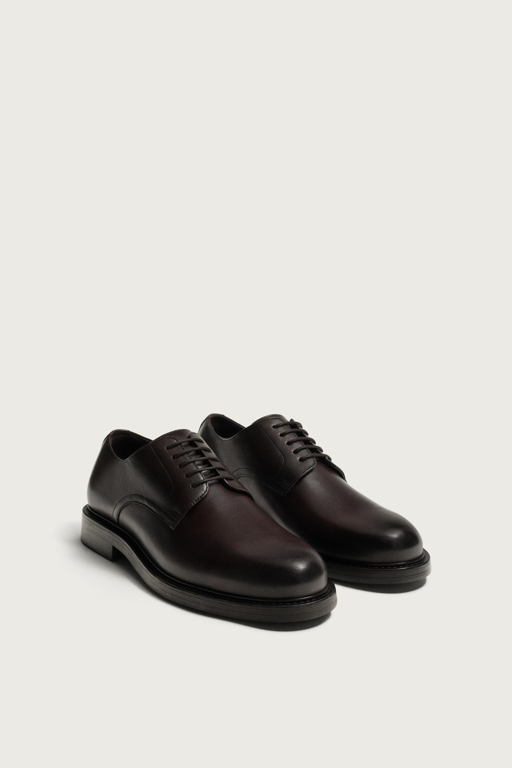 LEATHER SHOES — Chocolate