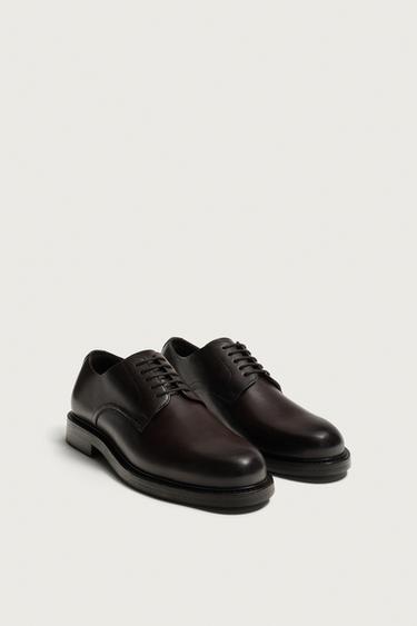 LEATHER SHOES - Chocolate by Zara