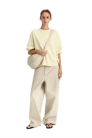 FABRIC SHOULDER BAG - Ecru White by Zara - Image 0