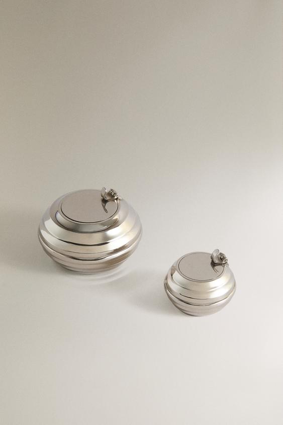 Zara CHROME ASHTRAY - 銀色 - 圖片 0