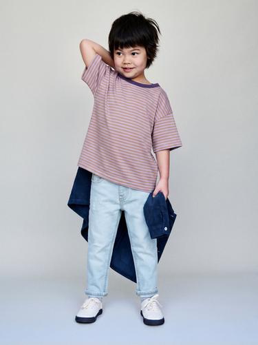 Zara RIPPED STRAIGHT COMFORT JEANS - Light blue