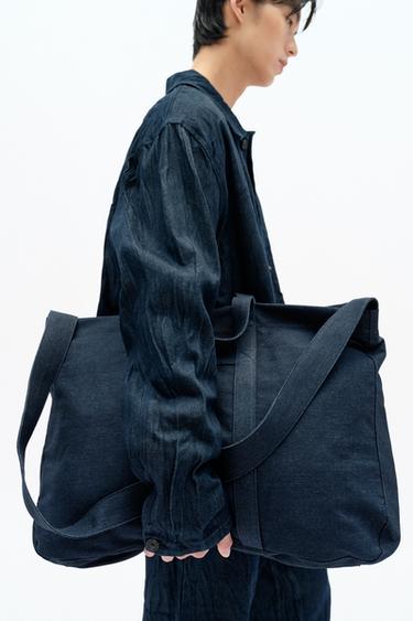 FABRIC TOTE BAG X FANGLU LIN - Blue by Zara - Image 2