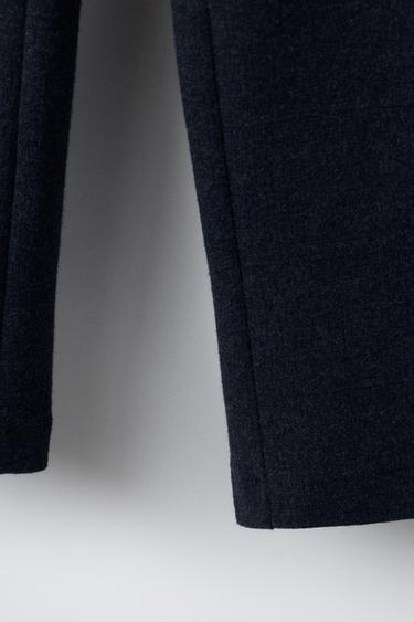 JACQUARD WIDE-LEG TROUSERS - Navy blue by Zara - Image 3