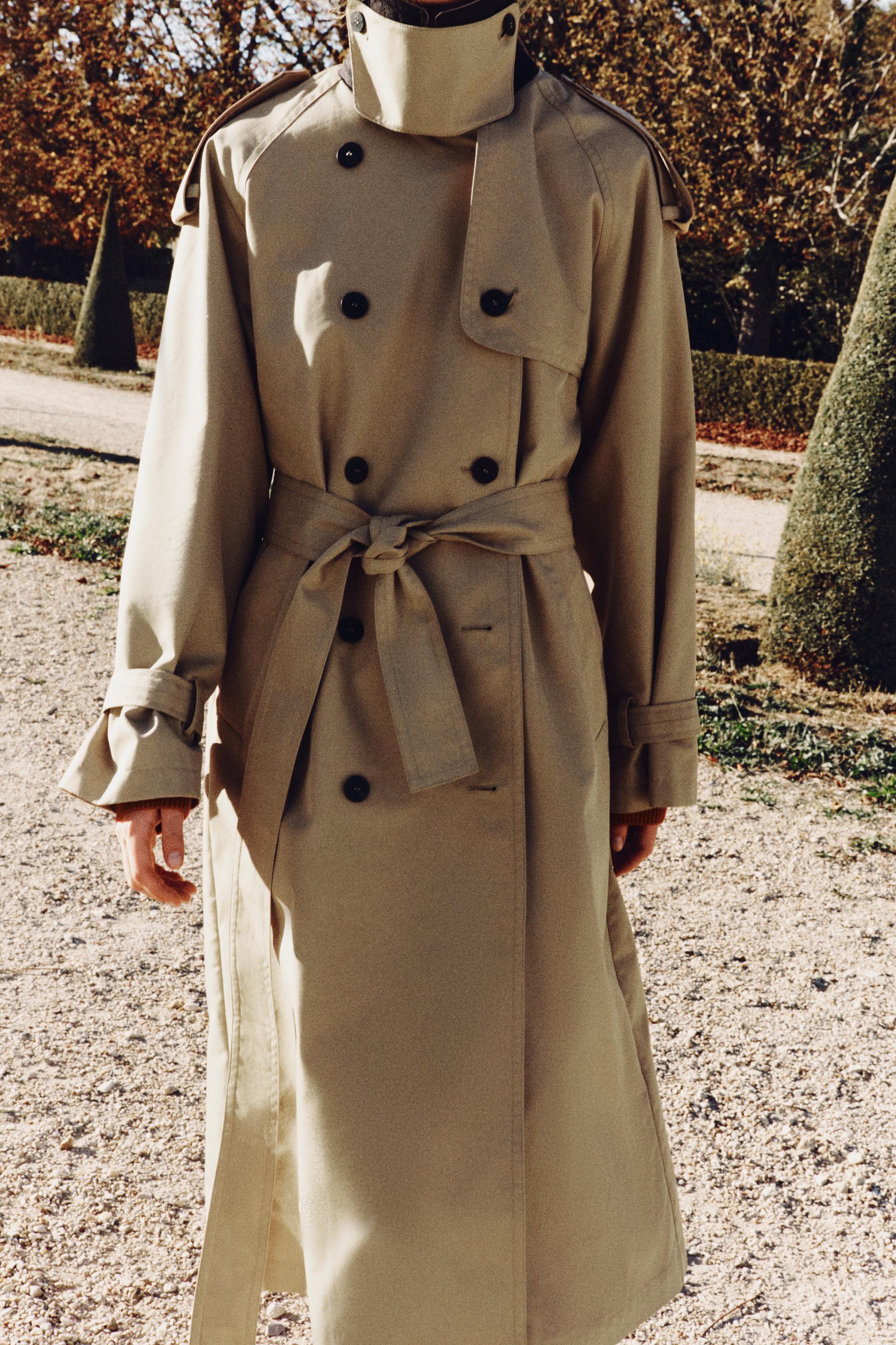 Zw Collection Double-Breasted Long Trench Coat by Zara