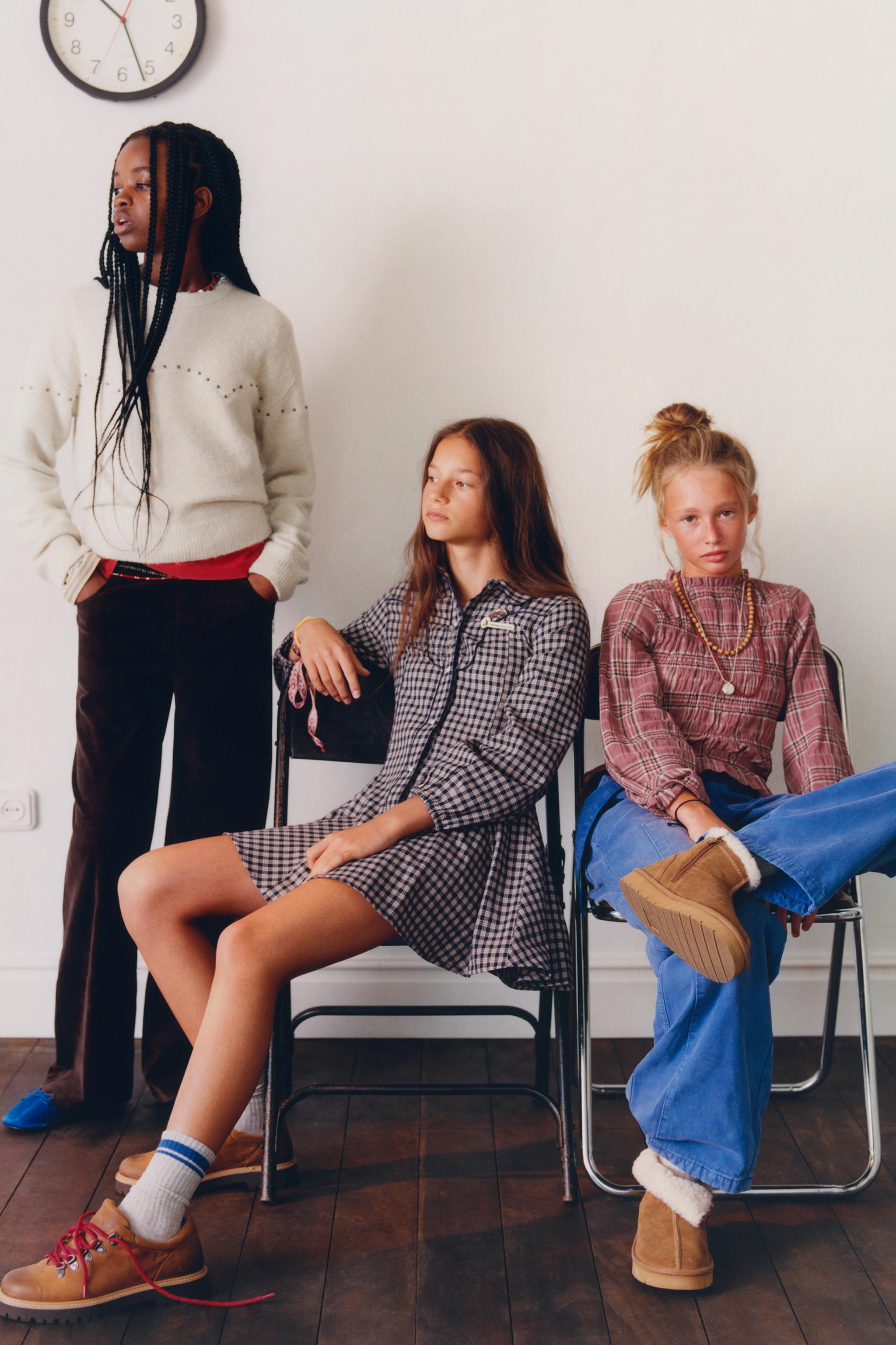 FLOCKED BUCKLE PANTS