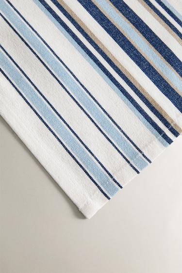 NAPKIN WITH IRREGULAR STRIPES (PACK OF 2) - Blue by Zara - Image 2