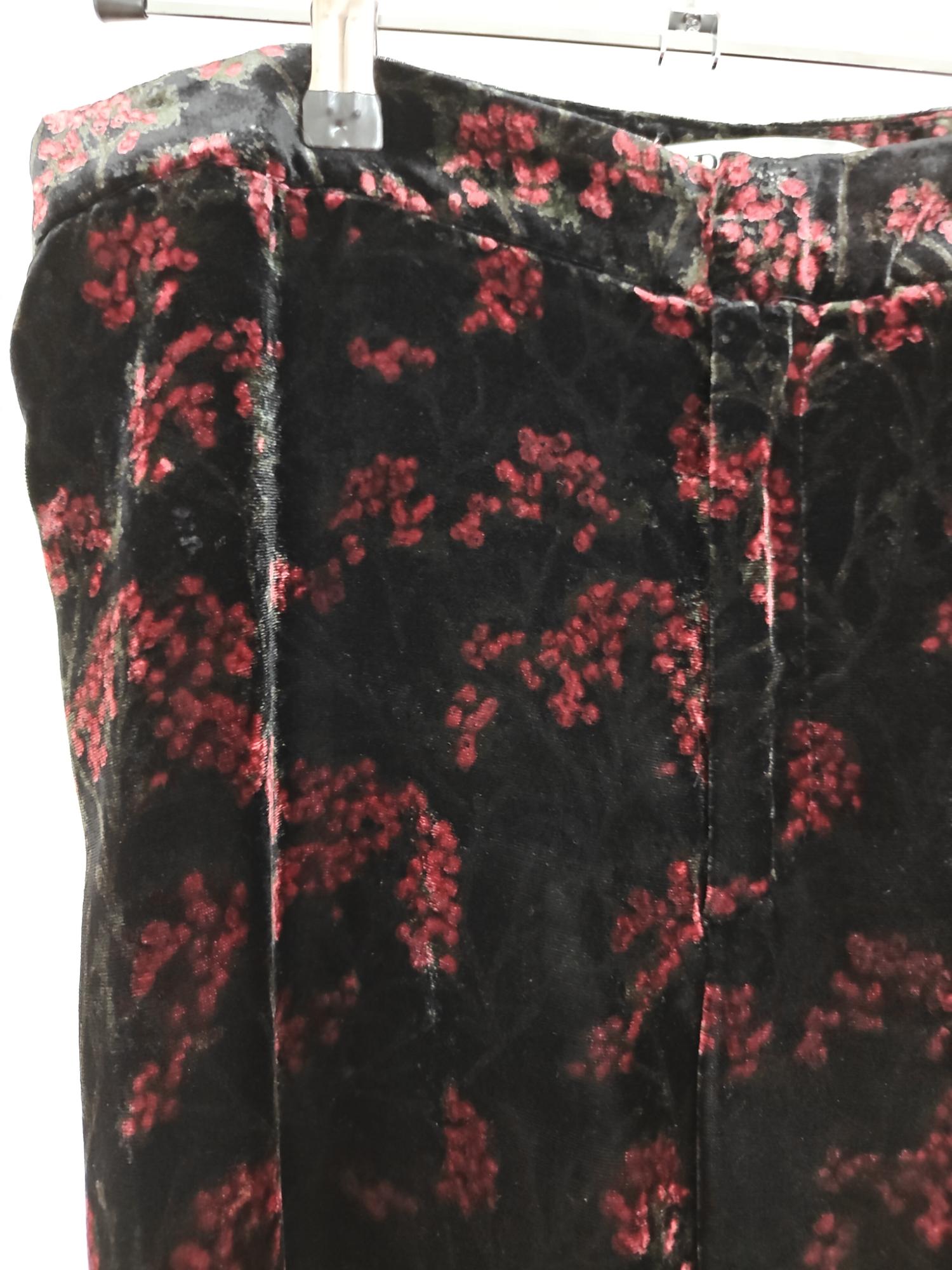 VELVET PRINTED TROUSERS