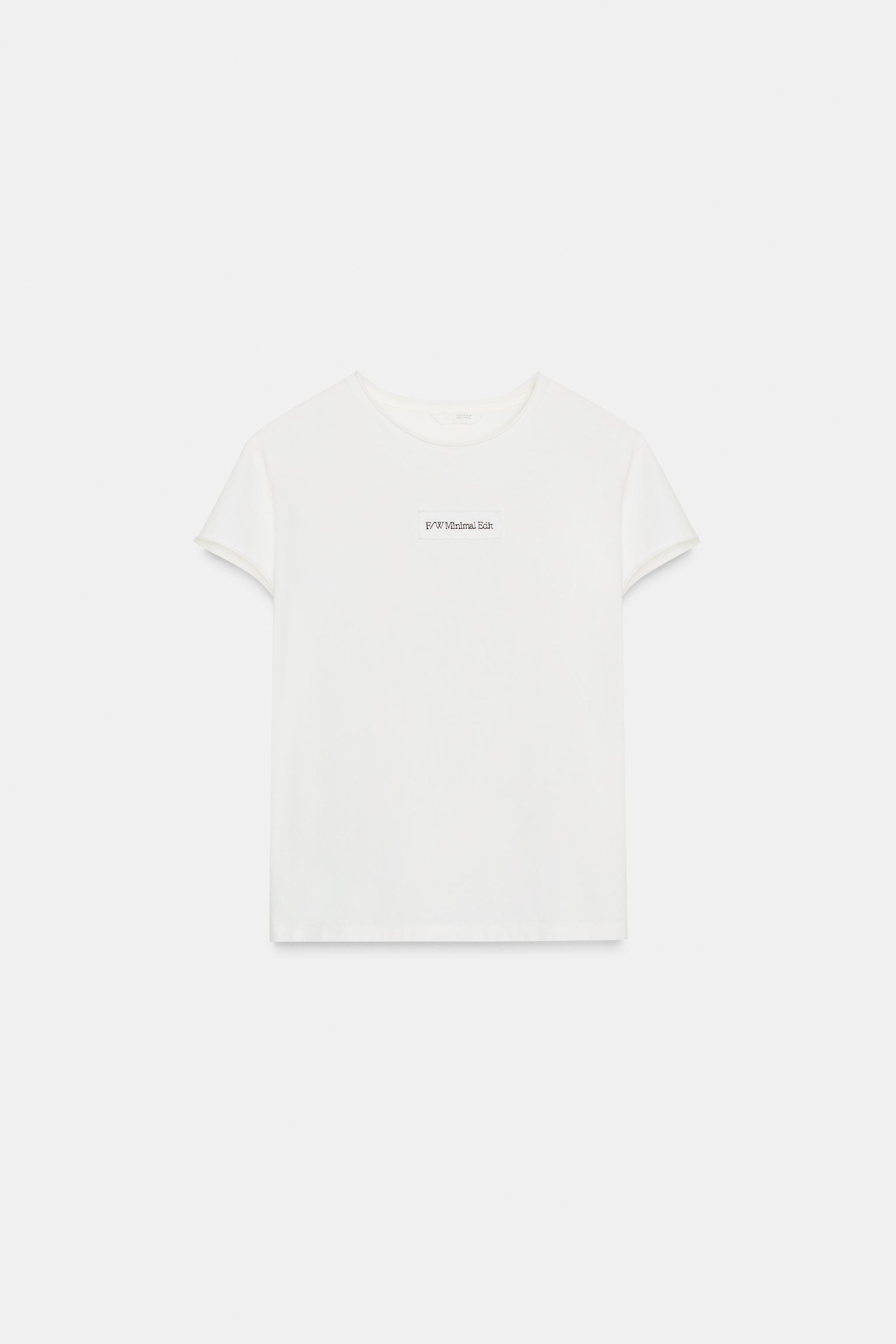 EMBROIDERED TEXT T-SHIRT