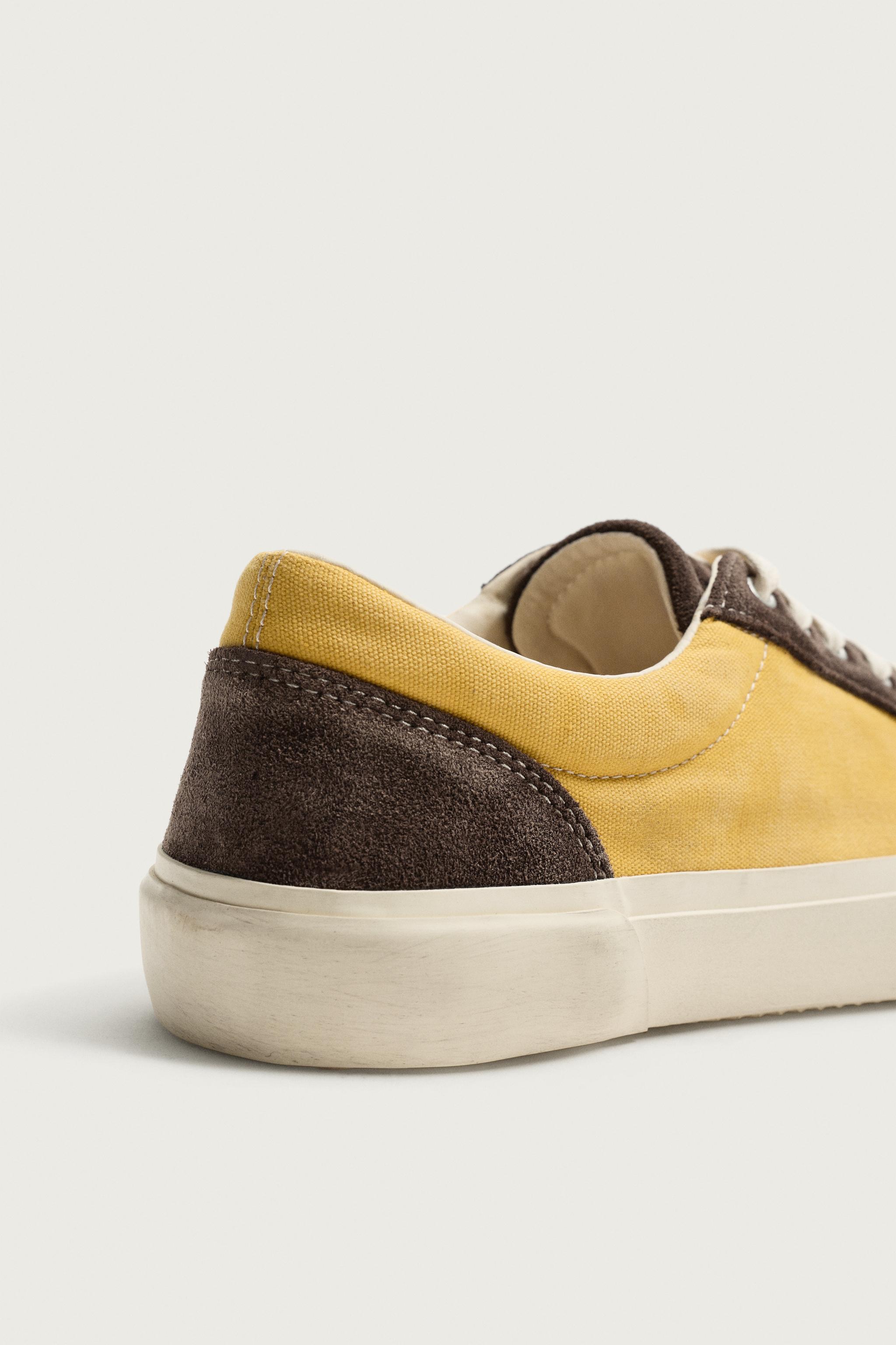 LEATHER MIX SNEAKERS
