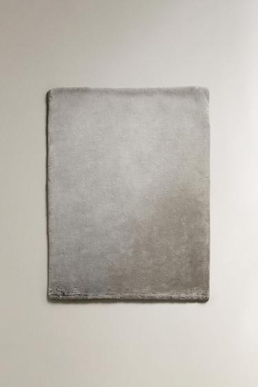 Zara FUR BLANKET - Light gray - Image 0