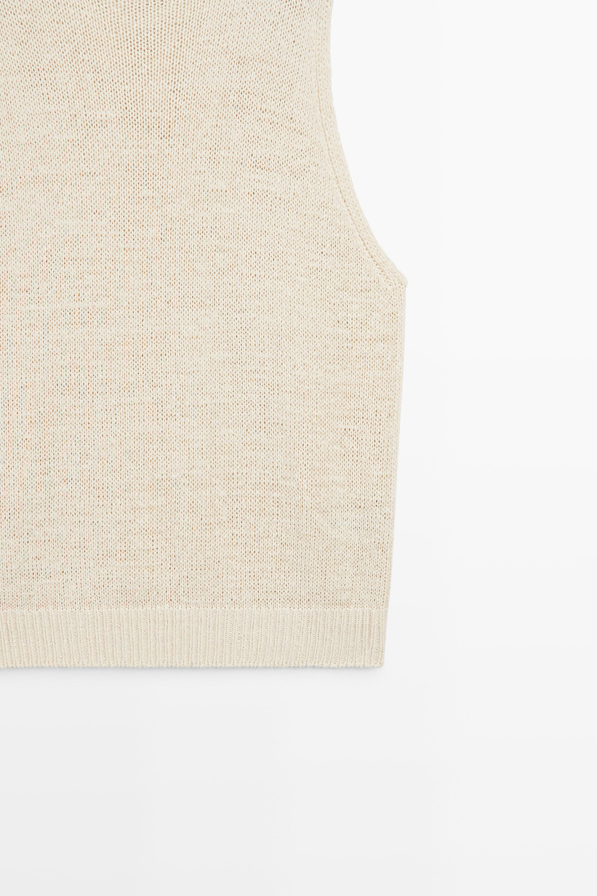 STUDIO Silk-Blend Knit Halter Top