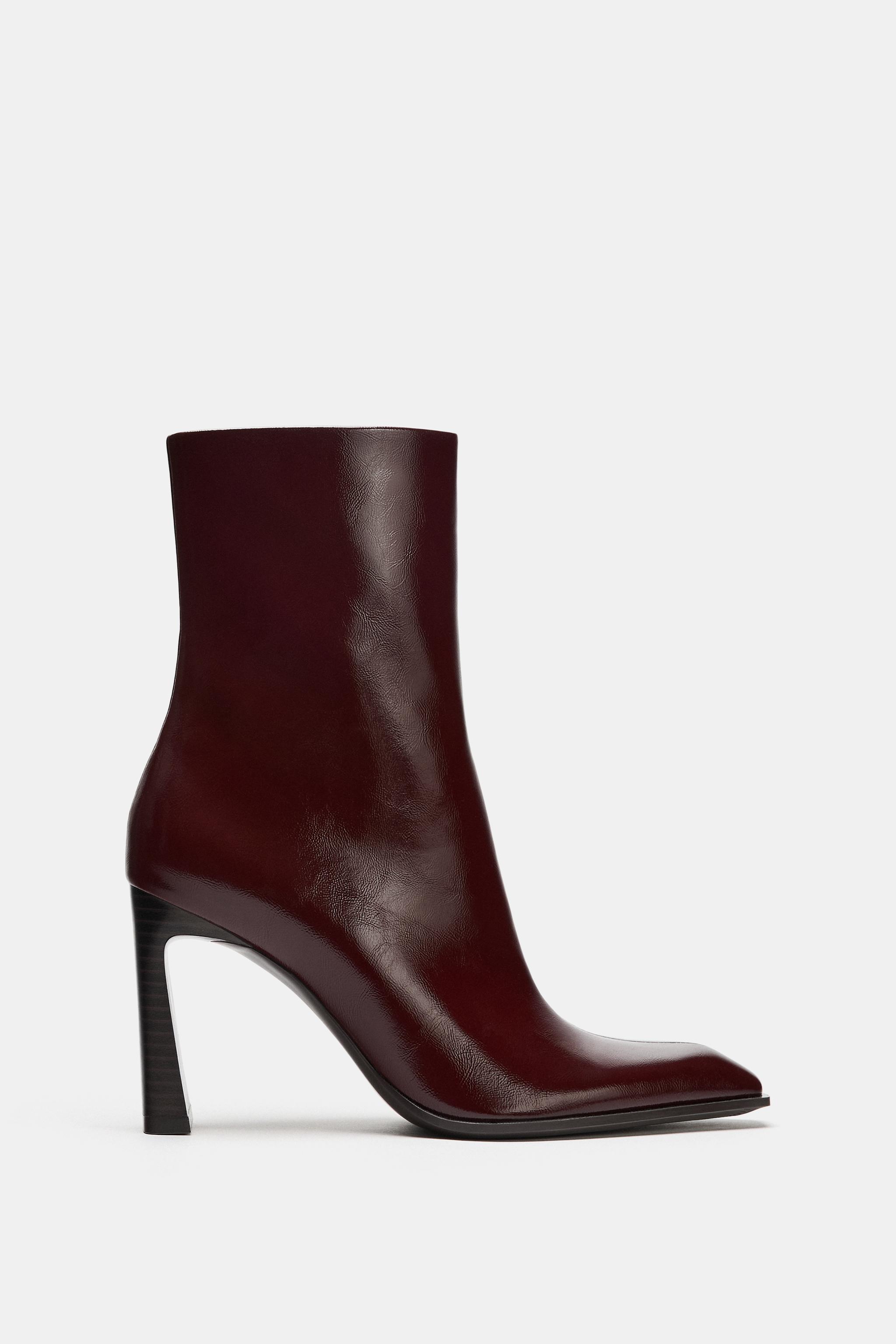 BOTTINES À TALONS EFFET VERNIS