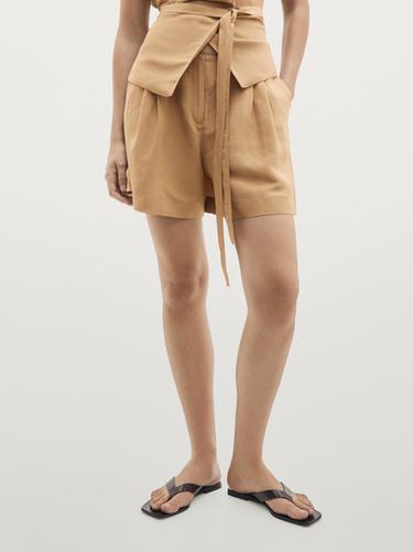 Zara Short flowing Bermuda shorts - Dark mink - Image 0