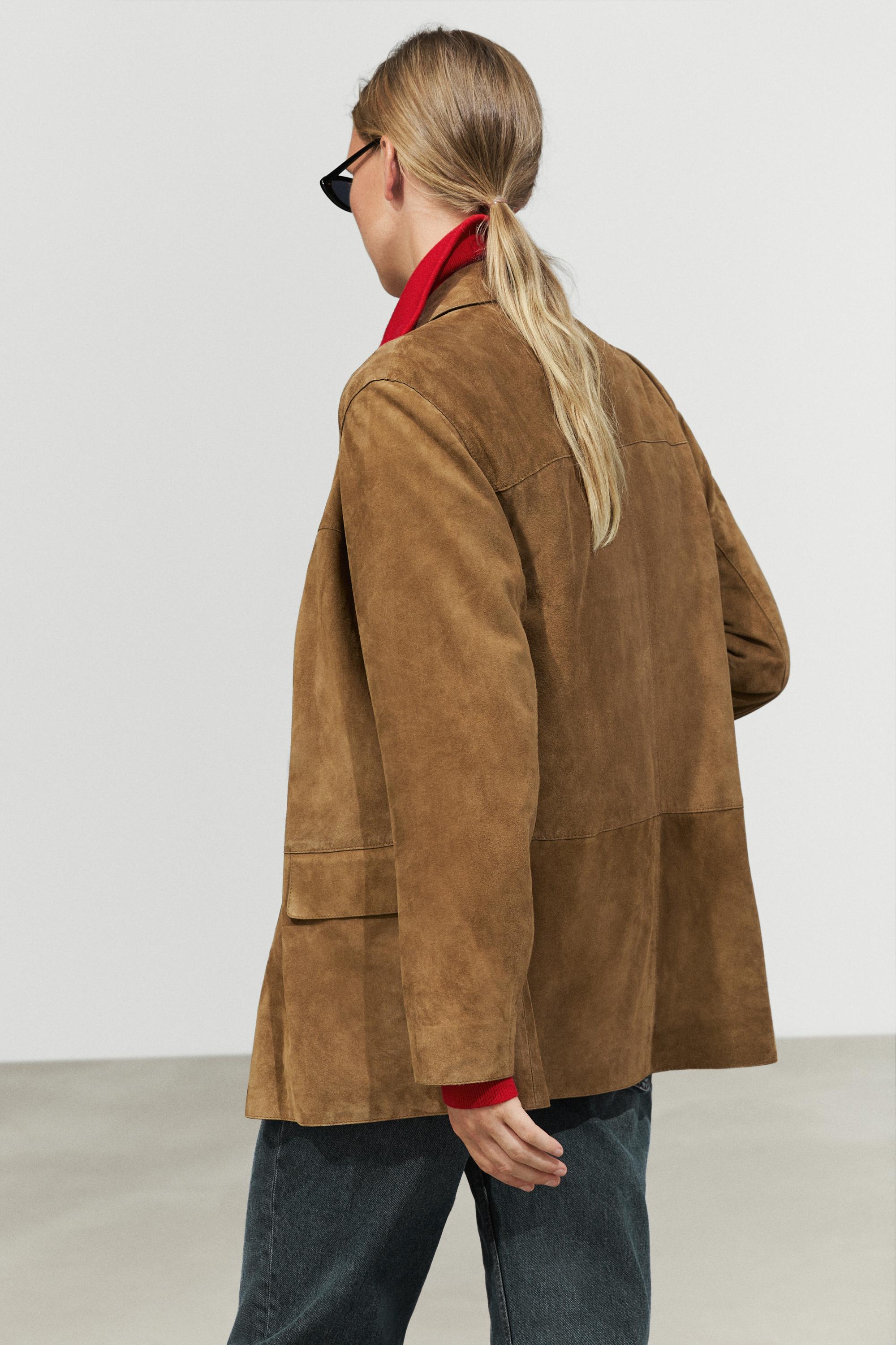 Blazer col en daim