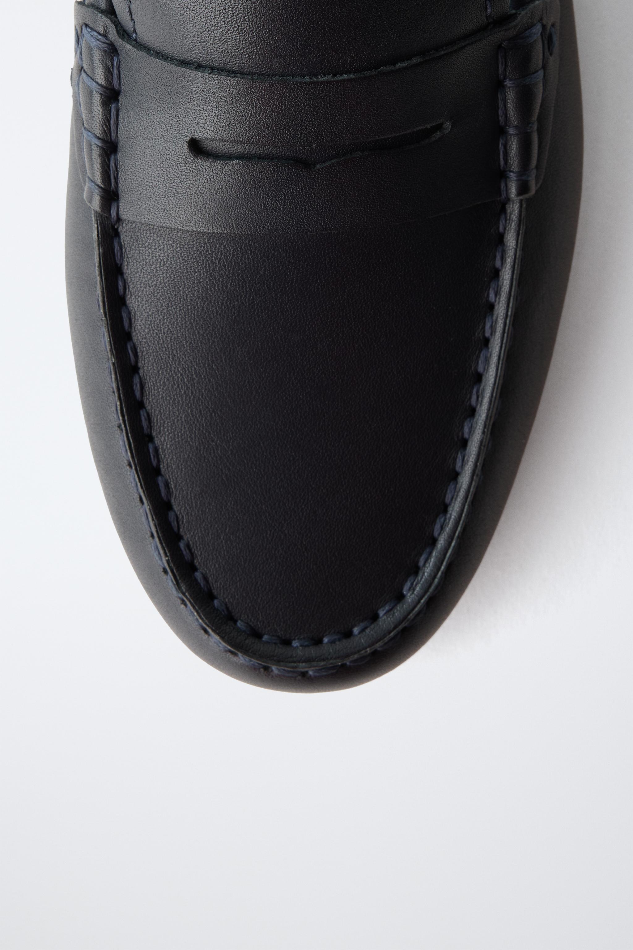 Обувь Zara CLASSIC LEATHER DECK SHOES — фото 7