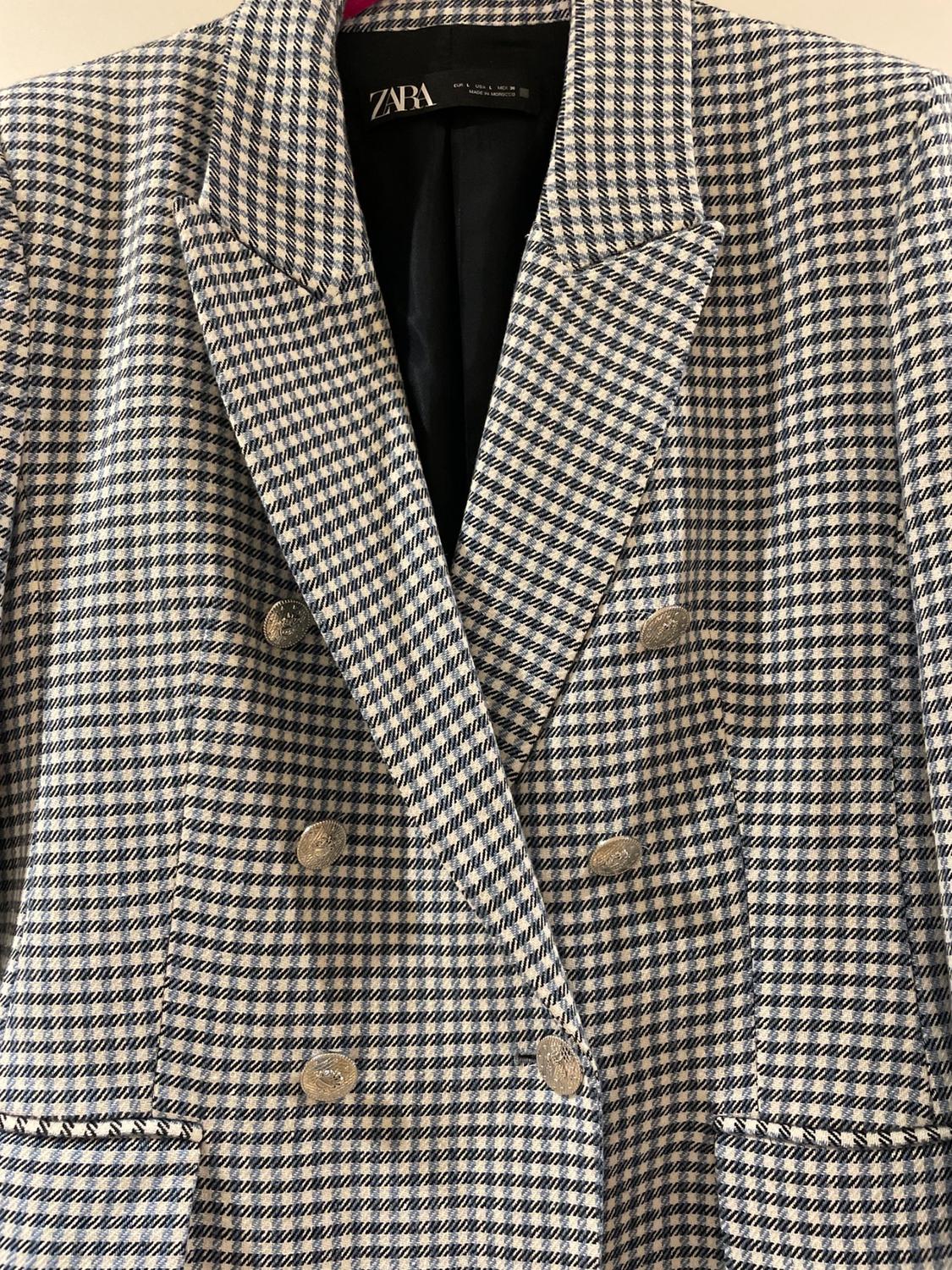 HOUNDSTOOTH DOUBLE-BREASTED BLAZER - Image 2