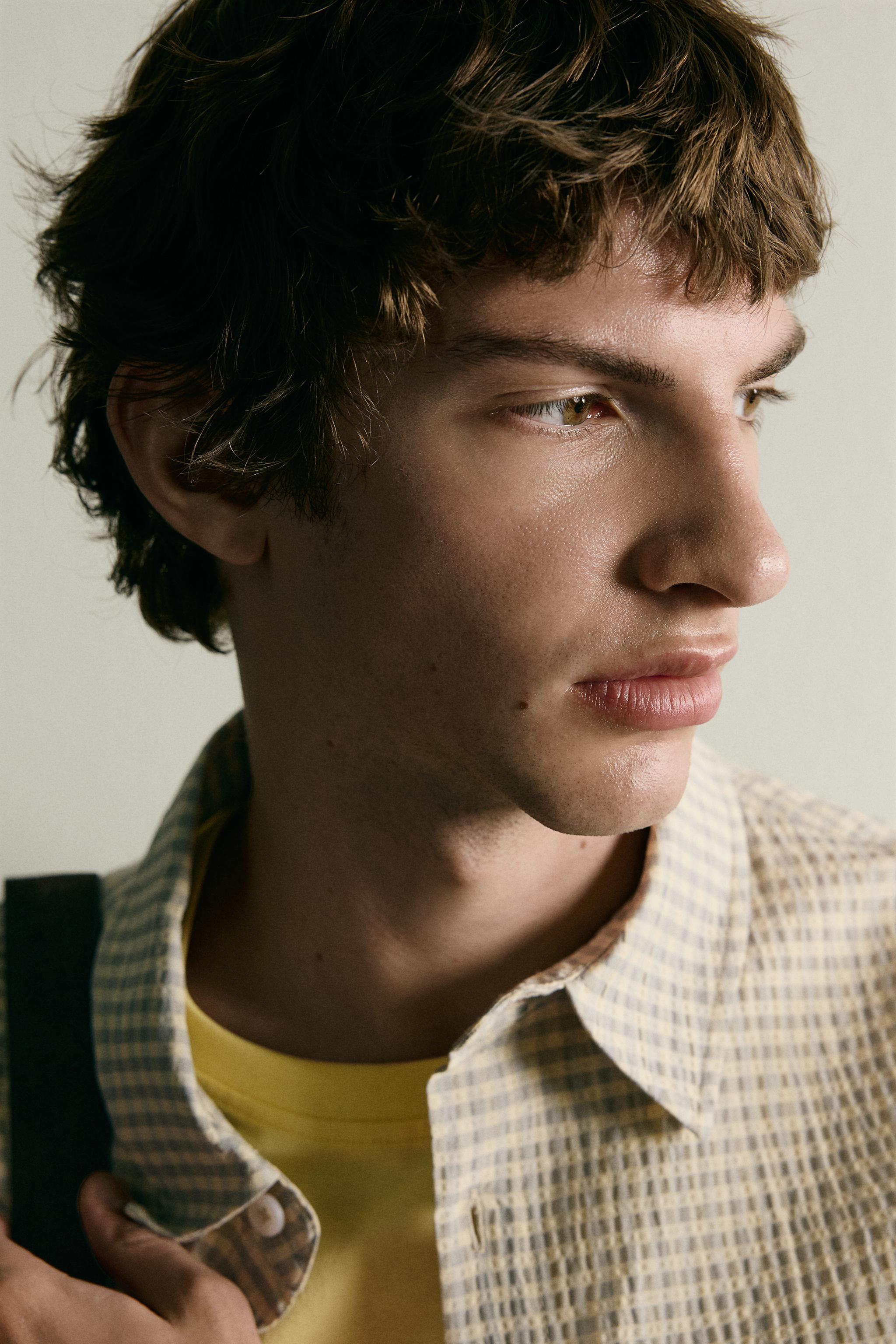 TEXTURED PLAID SHIRT