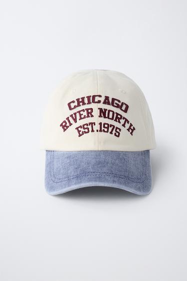 VARSITY EMBROIDERED SLOGAN CAP - Ecru / Navy by Zara - Image 3