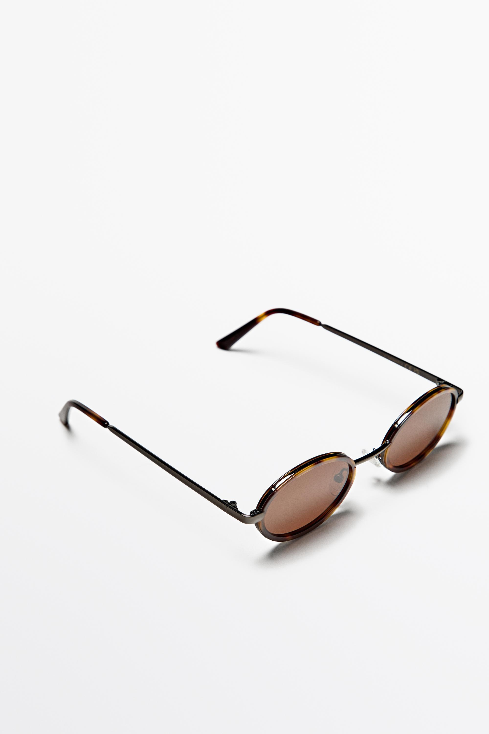Metallic tortoiseshell-effect sunglasses