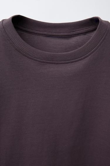 LOT DE TROIS T-SHIRTS UNIS - Violet de Zara - Image 3
