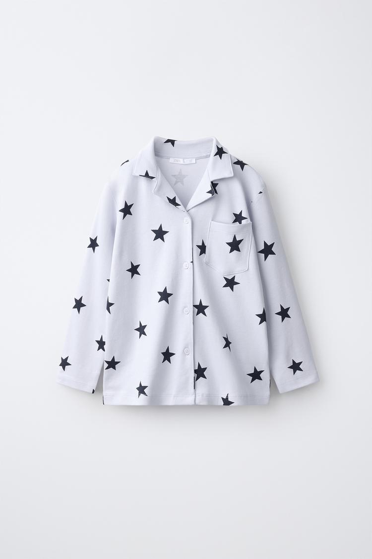 6-14 YEARS/ STAR PRINT PYJAMAS — Blue