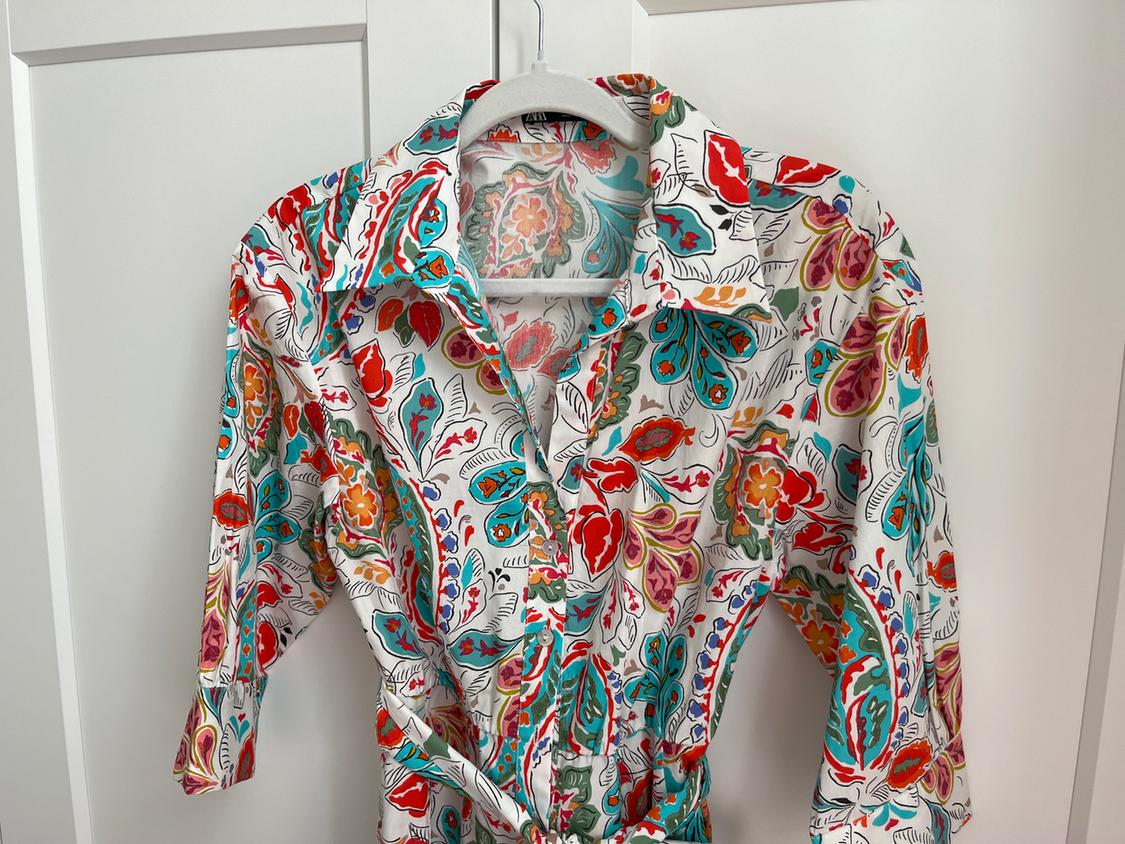 PRINTED POPLIN DRESS - Image 3