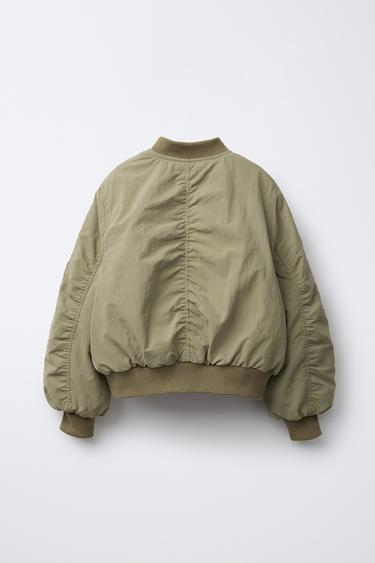 BLOUSON BOMBER EN NYLON - Kaki clair de Zara - Image 1