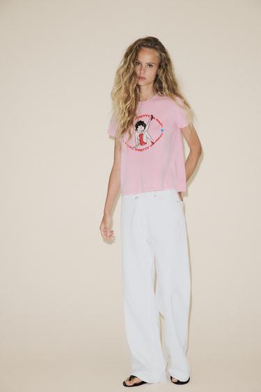 Zara Pembe - BETTY BOOP® SOLGUN GÖRÜNÜMLÜ T-SHIRT
