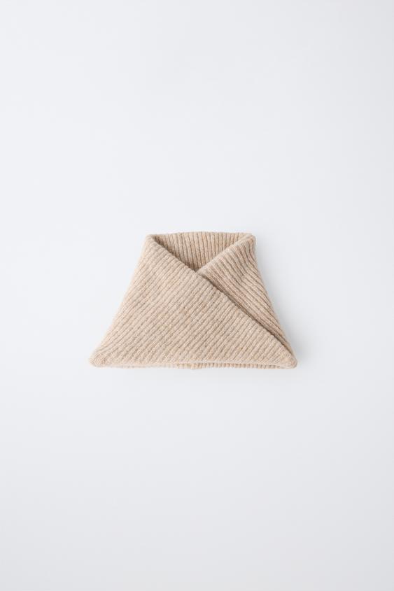 PLAIN KNIT SNOOD - Sand by Zara - Image 0