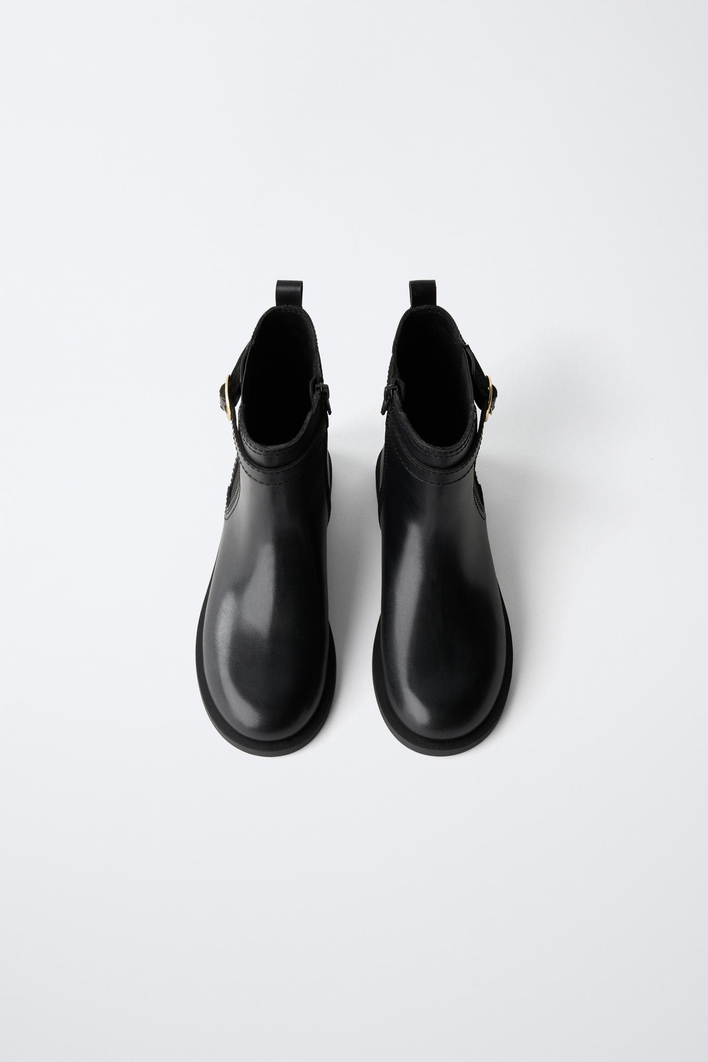 Детские ботинки Zara Buckle Ankle, цвет: Чёрный — фото 4