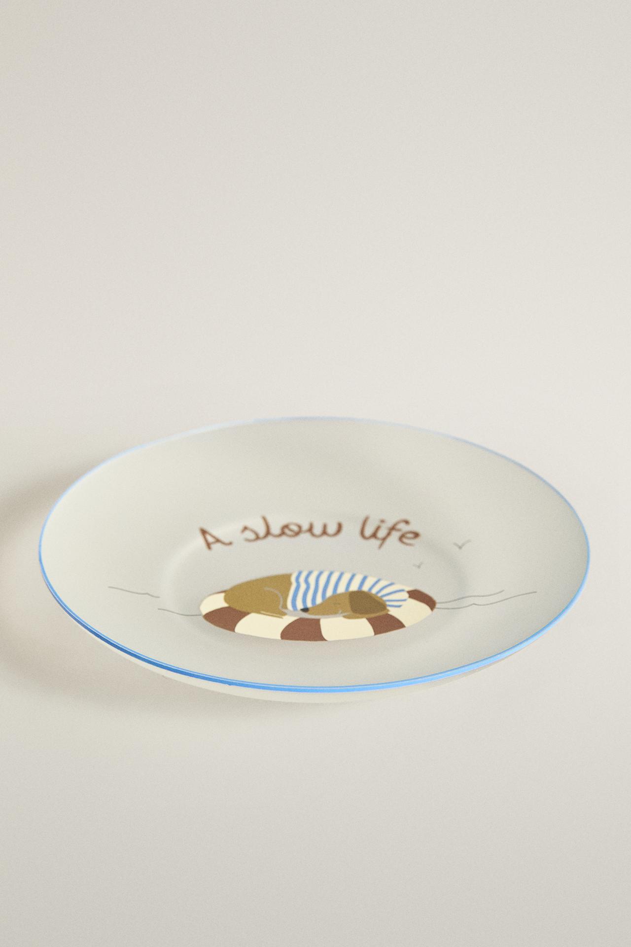 CHILDREN'S DOG BATHROOM SOAP DISH — Blue