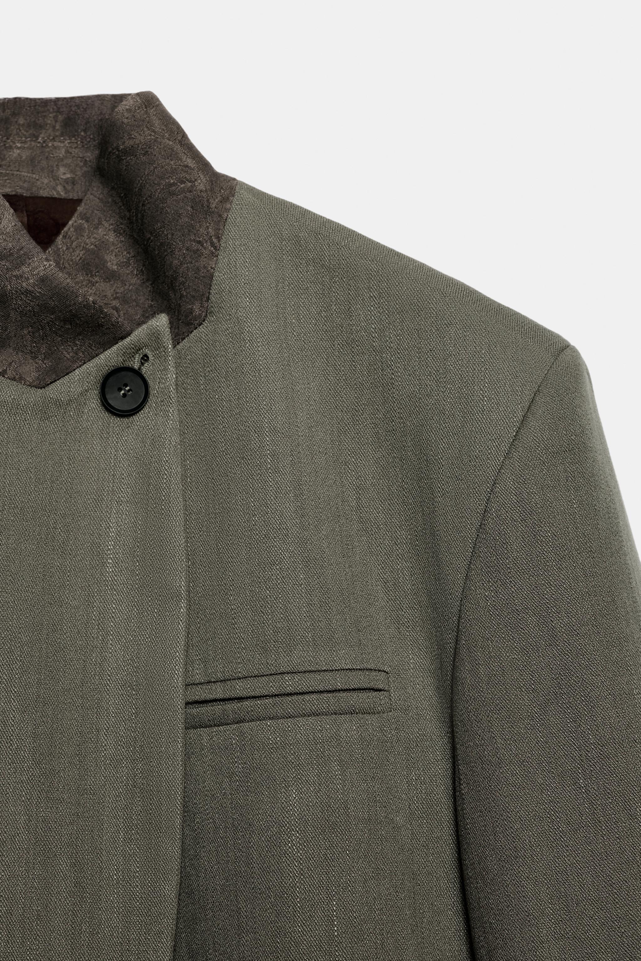ZW COLLECTION CONTRAST COLLAR BLAZER
