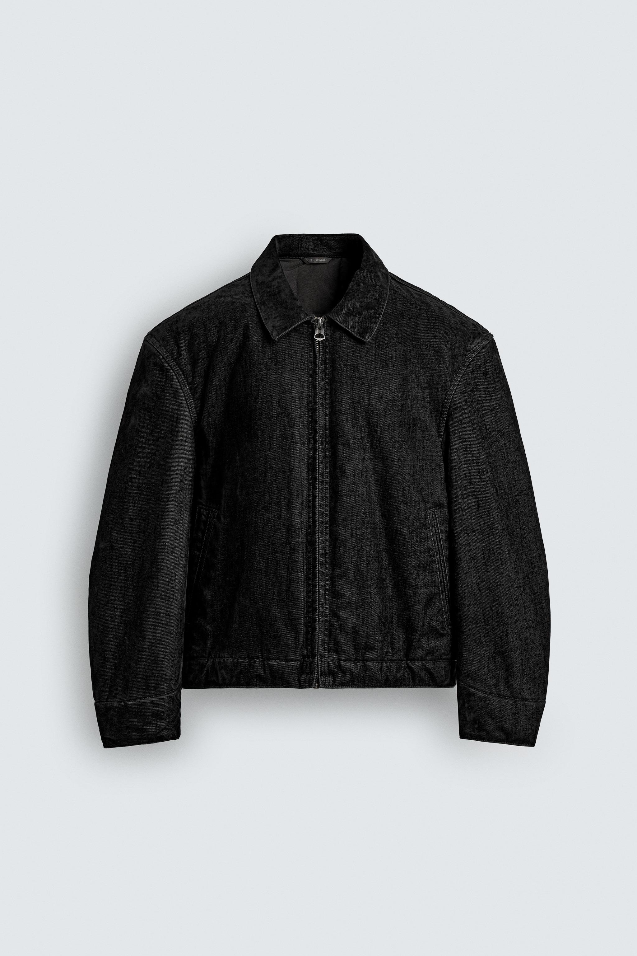 リラックスフィットベロアジャケット - ブラック | ZARA Japan / 日本