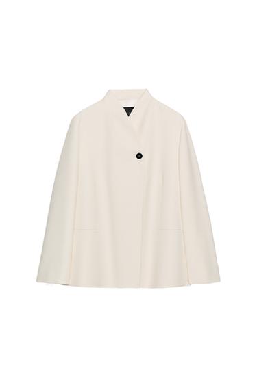 Zara ZW COLLECTION DOUBLE BREASTED BLAZER - Light beige