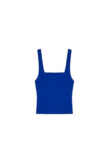 RIBBED STRAPPY TOP