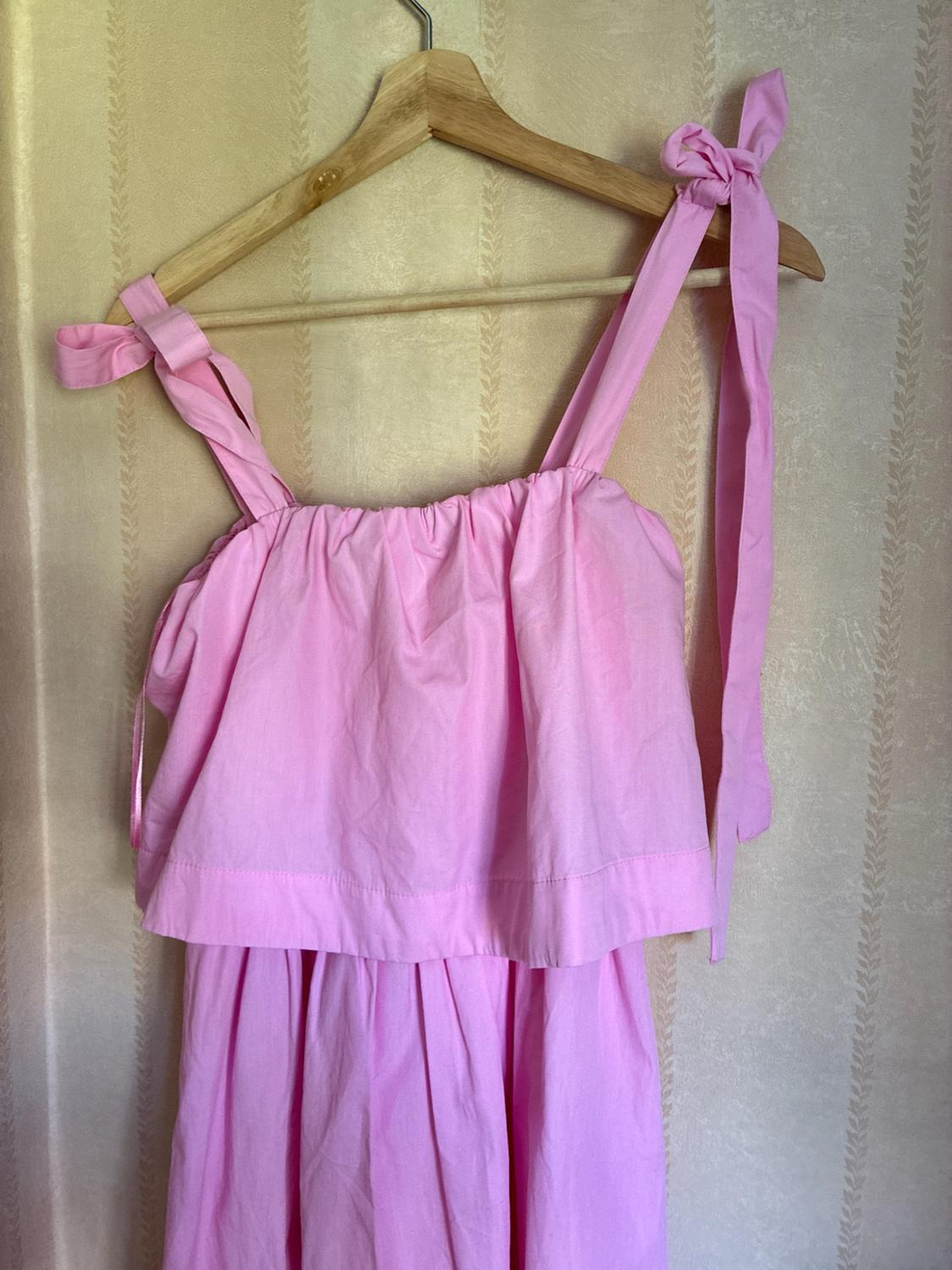 MIDI POPLIN DRESS WITH BOWS - Image 3