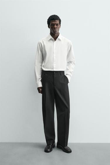 CAMISA FLUIDA RELAXED FIT - Blanco roto de Zara - Imagen 0