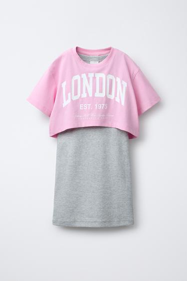 COMBINED RIBBED DRESS - Pink by Zara - Image 0