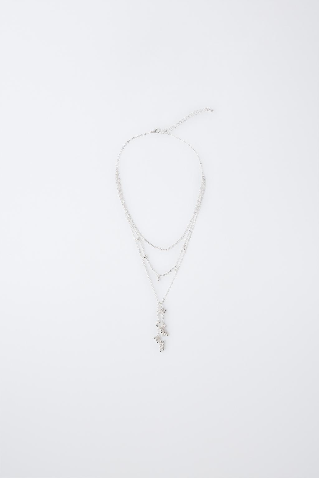 MULTI-CHAIN FRINGED NECKLACE