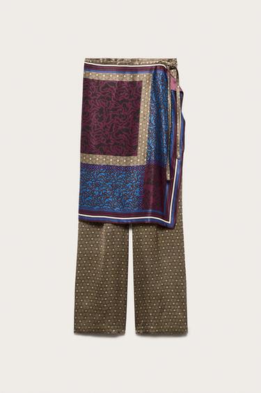 LIMITED EDITION MIXED PRINT PAREO TROUSERS - Printed by Zara