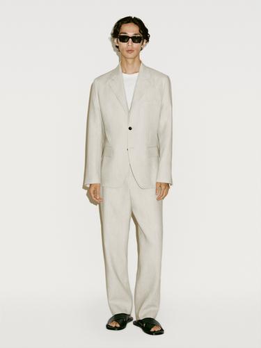 Zara 100% linen suit blazer - Limited Edition - Sand - Image 0