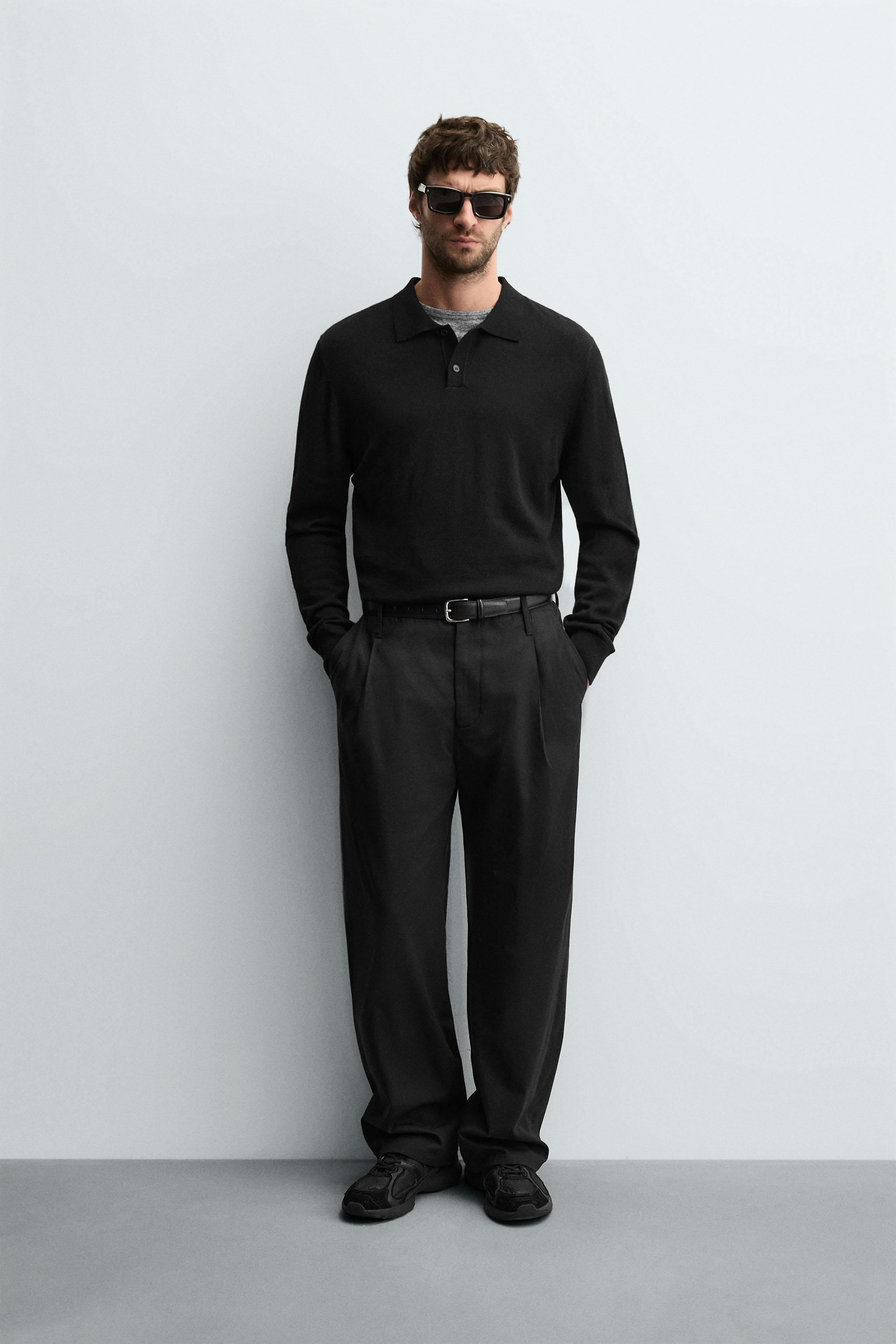 100% WOOL KNIT POLO SHIRT