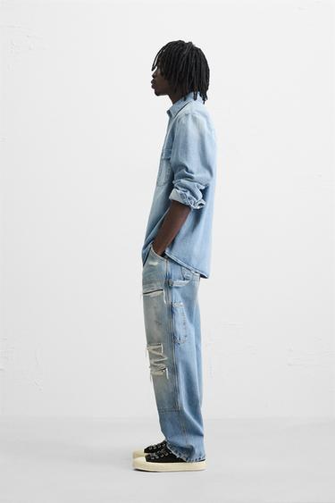 JEAN RELAXED FIT CARPINTERO - Bleu moyen de Zara - Image 3