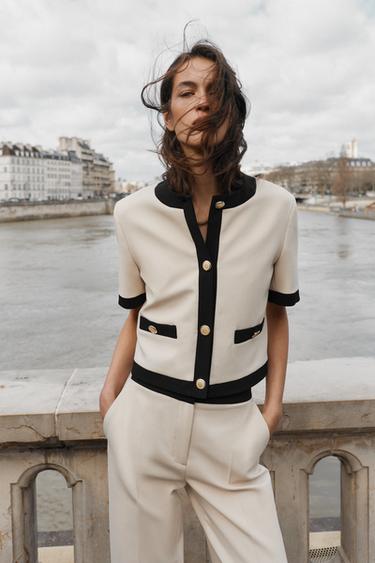 VESTE MANCHES COURTES - Sable de Zara - Image 2