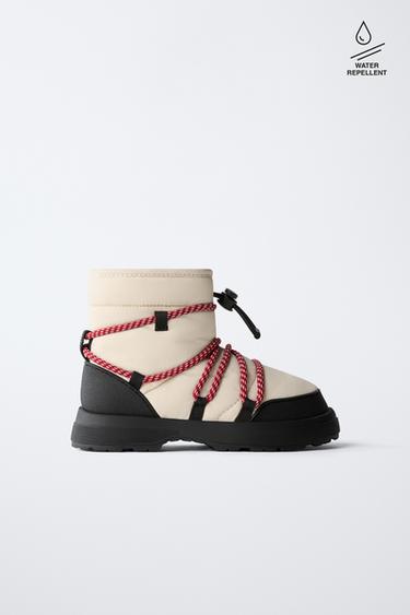 WATER-REPELLENT SNOW BOOTS - White by Zara