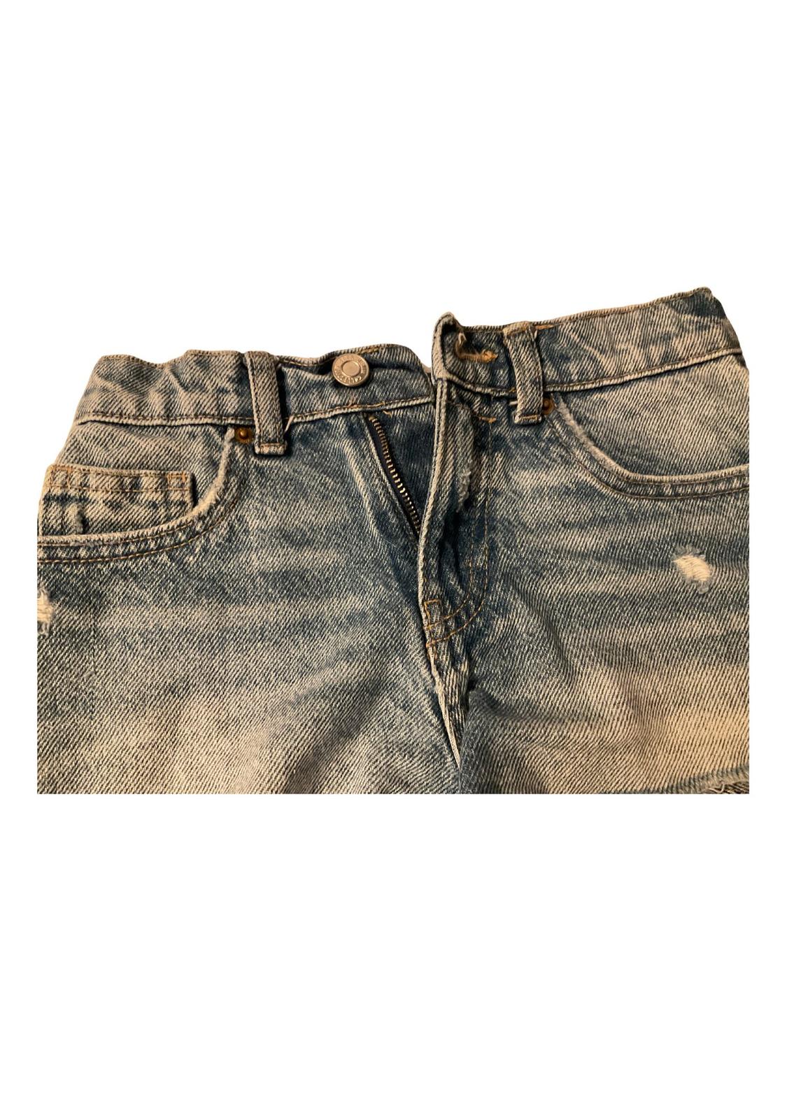 FRAYED DENIM BERMUDA SHORTS - Image 3