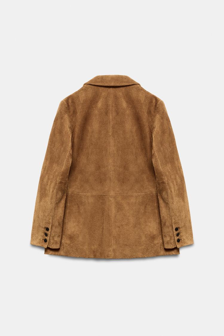 CHAQUETA OVERSIZE DE GAMUZA 100% COLECCIÓN ZW 7