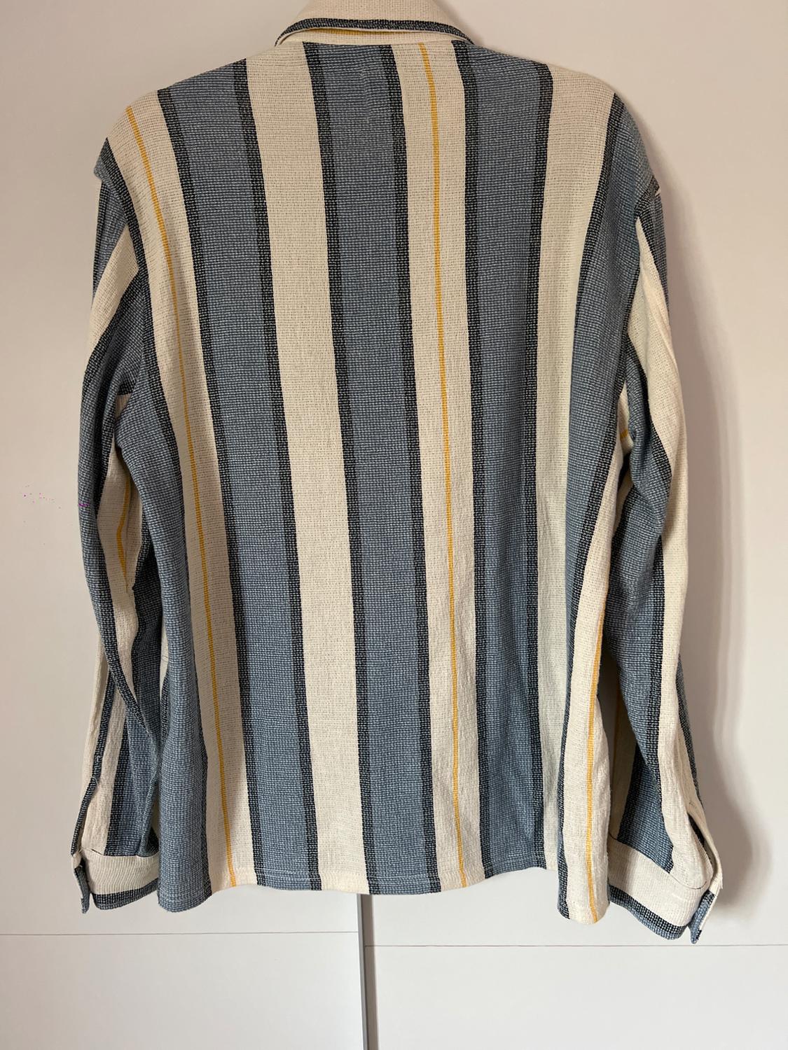 STRIPED TEXTURED OVERSHIRT - Image 4